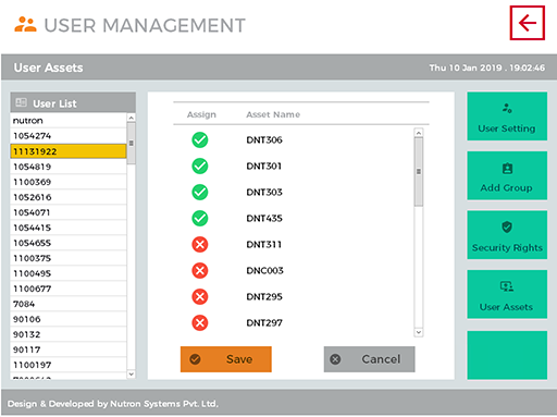 Line Integration System Asset/Equipment Management